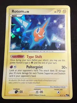 Rotom 5/17 Cracked Ice Holo Pokemon TCG Series 9 Promo Card LP - Image 1