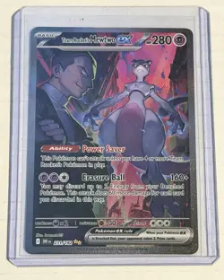 Pokemon Card TCG: Team Rockets Mewtwo EX SIR 231/182 Destined Rivals - NM - Image 2