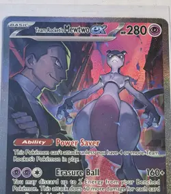 Pokemon Card TCG: Team Rockets Mewtwo EX SIR 231/182 Destined Rivals - NM - Image 3