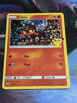 Litten 015/025 McDonald's 25th Anniversary Holo Pokemon Card - Image 1