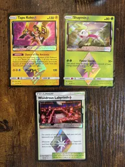 Team Up Pokemon PRISM STAR - Shaymin Tapu Koko Wondrous Labyrinth card lot NM - Image 1