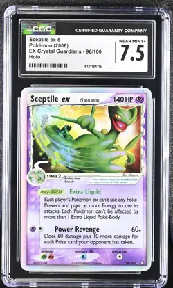 CGC 7.5 Sceptile ex 2006 EX Crystal Guardians 96/100 Holo Pokemon Card - Image 1