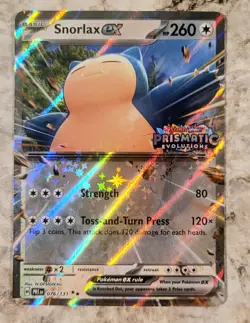 Snorlax ex (Prismatic Evolution Stamped) 076/131 Miscellaneous Cards & Products - Image 1