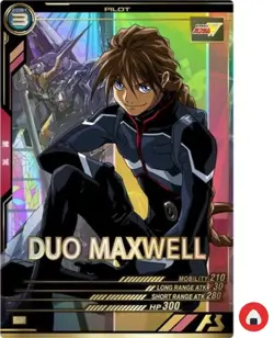 Gundam Arsenal Base card UT02-058 P Duo Maxwell - Image 1