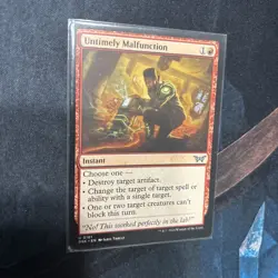 Mtg Untimely Malfunction - Duskmourn: House of Horror + Bonus Foils - Image 4