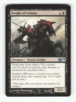 Knight of Infamy U Magic 2013 (M13) 96 LP Normal Magic: The Gathering - Image 1