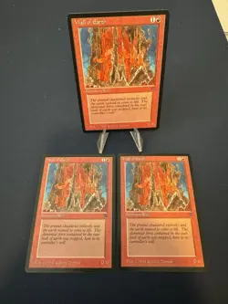 MTG - Magic The Gathering - Wall Of Earth X 3 - Legends - NP/NM - Image 1