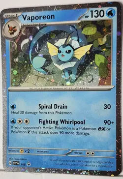 🌀 Pokemon Vaporeon Fart Swirl 🌀 Cosmo Holo 168 Black Star Promo Rare 🌀 - Image 2