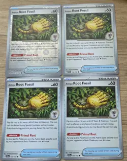 Pokemon TCG -Antique Root Fossil 130/142 - Stellar Crown - NM - Playset 4x - Image 1