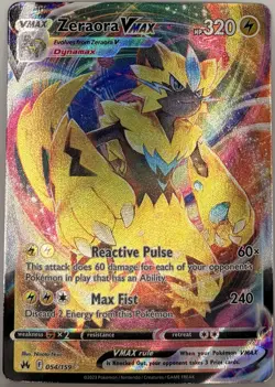 Zeraora VMAX 054/159 Ultra Rare Pokemon TCG Crown Zenith NM - Image 1