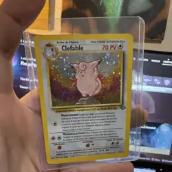 Pokemon Clefable Jungle Holo Rare 01/64 70 HP English TCG Card Unlimited - Image 1