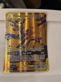 Pokemon TCG: Pikachu and Zekrom GX Tag Team Jumbo Promo Card SM248 OVERSIZED - Image 1