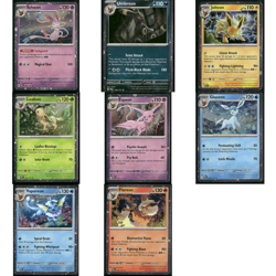 Pokemon TCG Prismatic Evolutions Set Of 8 Cosmo Promo Cards. Costco Mini Tin Set - Image 1
