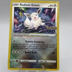 Pokemon GO Radiant Eevee SWSH230 Sword & Shield Promo Holo NM - Image 1
