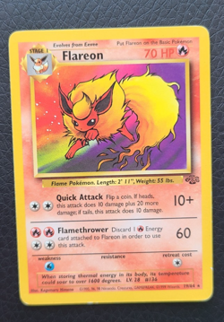 Pokemon TCG Flareon Jungle 19/64 Regular LP/NM - Image 1