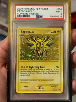 2009 Pokemon Platinum Supreme Victors #150 Zapdos Holo PSA 9 DOUBLE SWIRL - Image 1