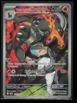 Team Rocket's Houndoom 191/182 Pokemon Destined Rivals Illustration Rare NM - Image 1