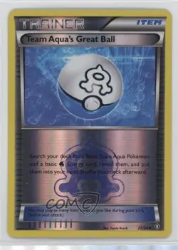 Team Aqua's Great Ball Reverse Foil Pokemon XY Double Crisis #27 - Image 1