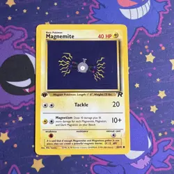 Pokemon TCG Magnemite 1st Edition Rocket 60/82 LP - Image 1
