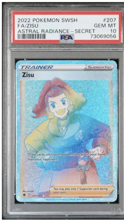 2022 Pokemon Sword & Shield Astral Radiance — Zisu #207/189 PSA 10 Secret Rare - Image 1