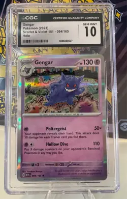 Gengar Holo Pokemon Scarlet & Violet 151 - CGC Gem Mint 10 094/165 - Image 1
