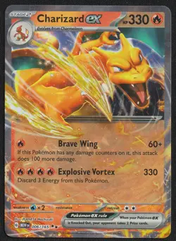 Pokemon TCG - Scarlet & Violet, 151 - Charizard EX - 006/165 - Double Rare NM/M - Image 1