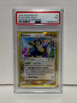 PSA 7 2006 Pokemon Crystal Guardians 2/100 Blastoise Delta Species Holo - Image 1