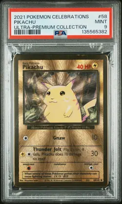 2021 POKEMON CELEBRATIONS ULTRA-PREMIUM COLLECTION #58 PIKACHU PSA 9 - Image 1