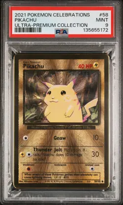 2021 POKEMON CELEBRATIONS ULTRA-PREMIUM COLLECTION #58 PIKACHU PSA 9 - Image 1