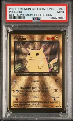 2021 Pokemon Celebrations Ultra-Premium Collection Pikachu #58 PSA 9 Mint - Image 1