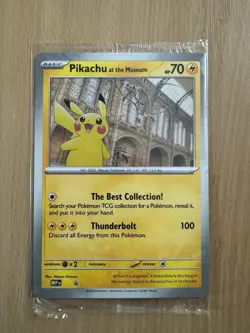 Pikachu at the Museum Jumbo Sealed Promo Pokemon Card Oversized Natural History - Image 1