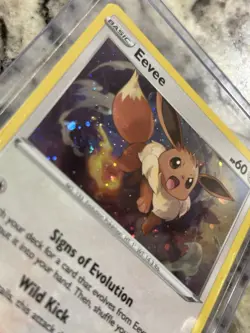 Eevee (Cosmos Holo) SWSH Black Star SWSH042 Pokemon Card NM SWIRL💫 - Image 5