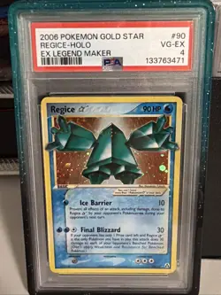 Pokemon 2006 EX Legend Maker Gold Star #90 Regice-Holo Card PSA 4 - Image 1
