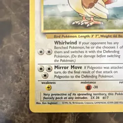 Pokemon TCG Pidgeotto 1999 Base Set 2 #28/130 Rare Card LP - Image 5