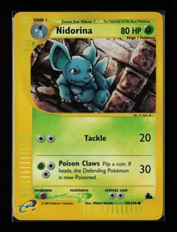 Nidorina 83/144 Common Reverse Holo Skyridge Pokemon Card - Image 1