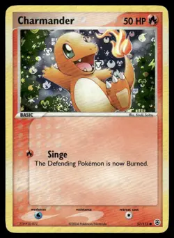 Pokemon Cards Charmander 57/112 Reverse Holo FireRed & LeafGreen Common NM - Image 1