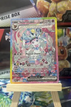 Sylveon EX Prismatic Evolutions Holo Card 156/131 SV Special Illustration Rare - Image 1