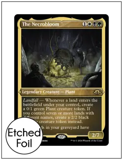 1x The Necrobloom, Etched Foil, Magic the Gathering MTG NM - Image 1