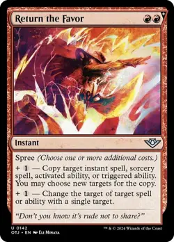 1 x Return the Favor - Foil - Outlaws of Thunder Junction - NM-Mint - MTG - Image 1