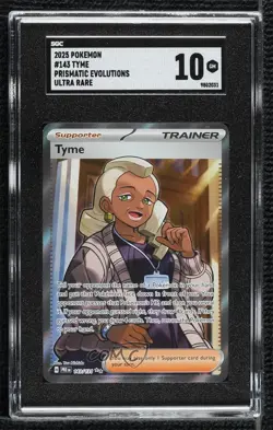Tyme Ultra Rare Pokemon Prismatic Evolutions PRE SGC 10 GEM - Image 1