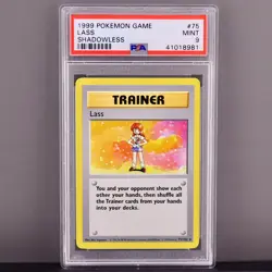 1999 Pokemon Base Set Shadowless Lass #75 PSA 9 – Minty Mischief! - Image 1