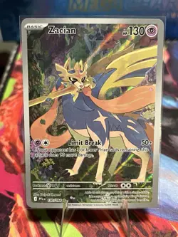 Pokemon TCG Zacian Phantasmal Flames Illustration Rare 100/094 Near Mint NM - Image 1