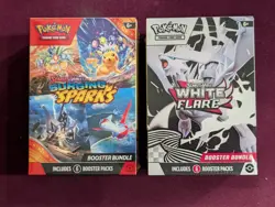 Pokemon TCG Surging Sparks Booster Bundle & White Flare Booster Bundle - Sealed - Image 1