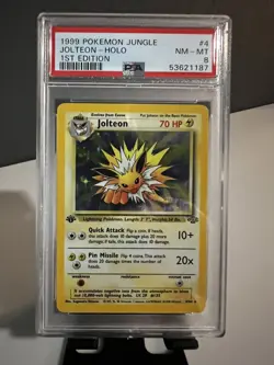 1999 Pokemon Jungle Set - #4 Jolteon [1st Edition] Holo - PSA 8 - Image 1