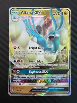 Pokemon TCG Altaria GX 41/70 Dragon Majesty Holo Ultra Rare HP - Image 1