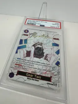 2025 One Piece Gear Two #080 Alternate Art Op11-A Fist Of Divine Speed PSA 10 - Image 3