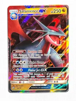 Salamence GX ~ Pokemon Dragon Majesty Sun Moon ~ Full Art Holo Ultra Rare 44/70 - Image 1