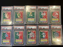 PSA 8 POKEMON CARD Japanese Topsun Blue Back 10 CARD SET 1997 - Image 1
