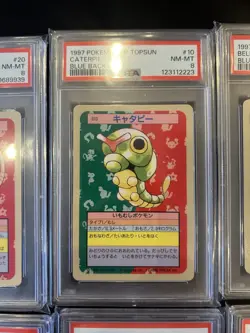 PSA 8 POKEMON CARD Japanese Topsun Blue Back 10 CARD SET 1997 - Image 3