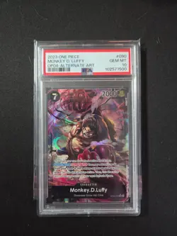 2023. Monkey D Luffy One Piece Kingdoms Of Intrigue Alt Art OP04-090 PSA 10 - Image 1